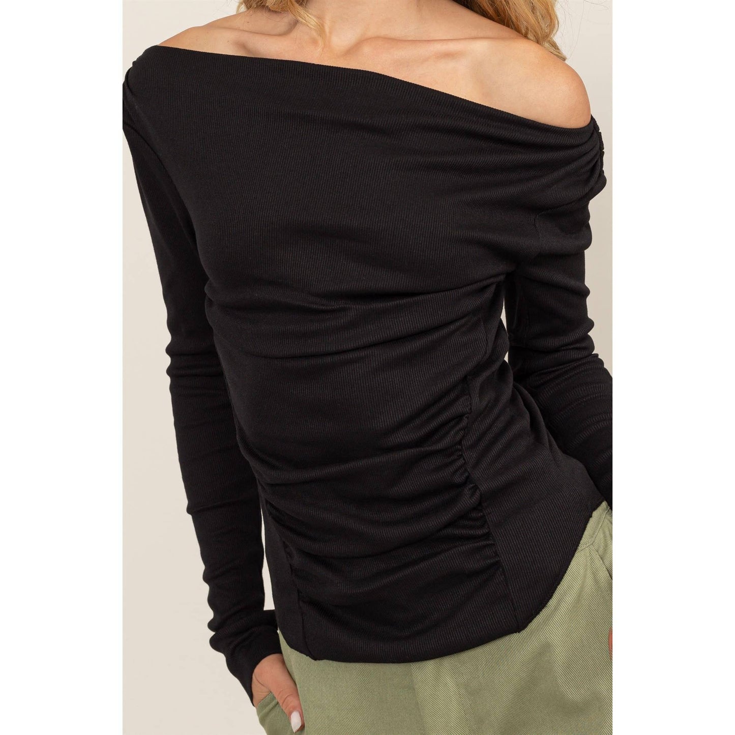 Off Shoulder Ruched Top