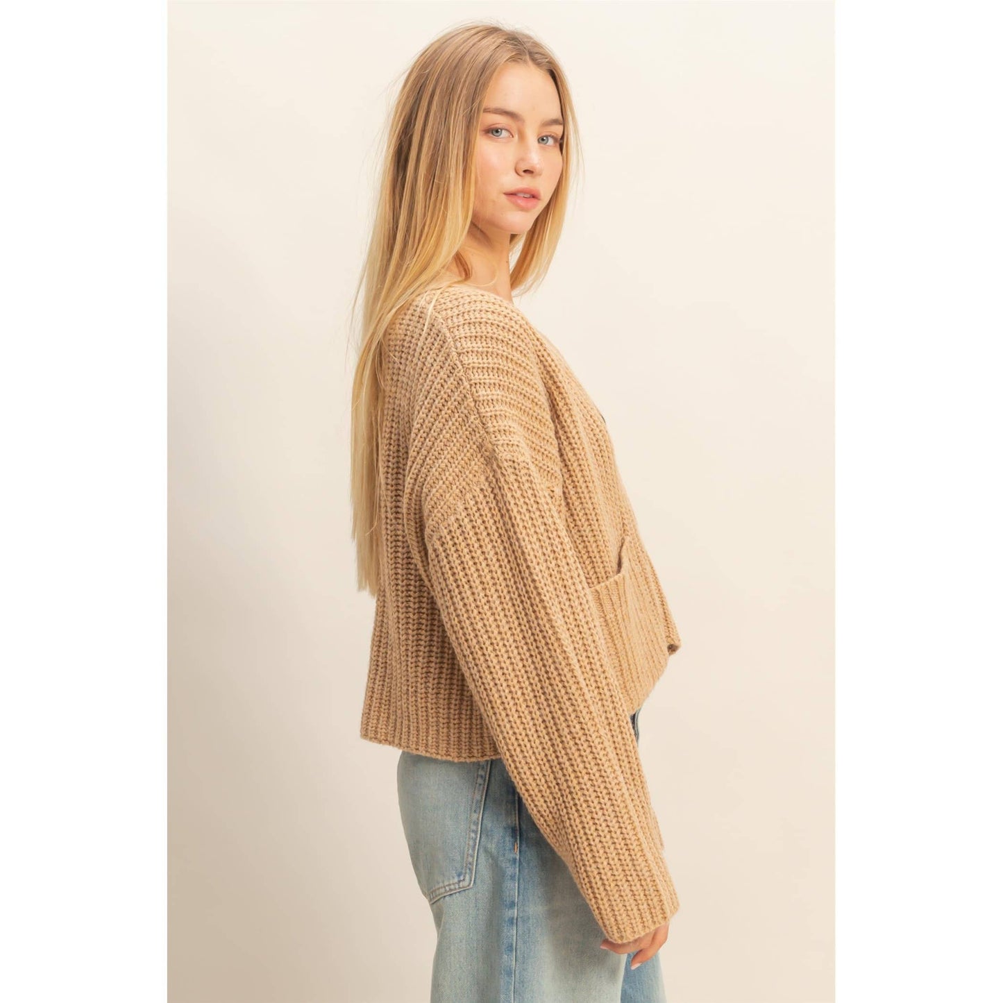 Oversized Ribbed Sweater Cardigan