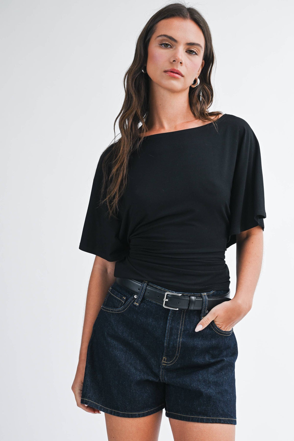 Back Tie Waist Detail Top