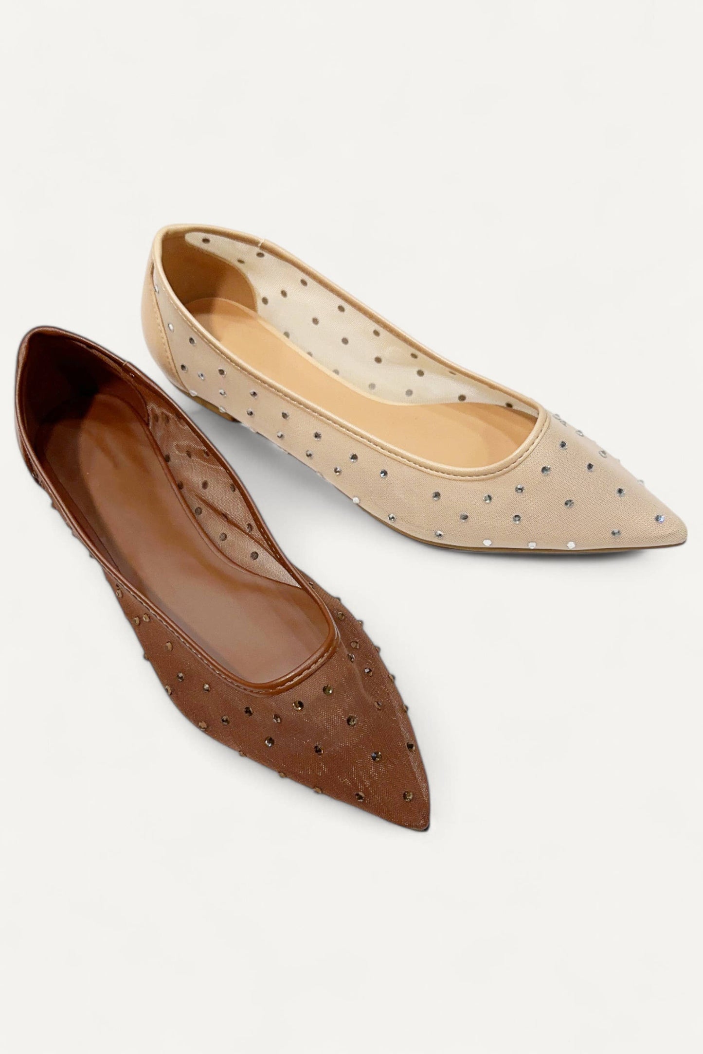 Rhinestone Mesh Flats