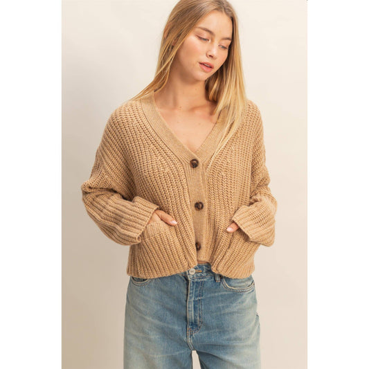 Oversized Ribbed Sweater Cardigan
