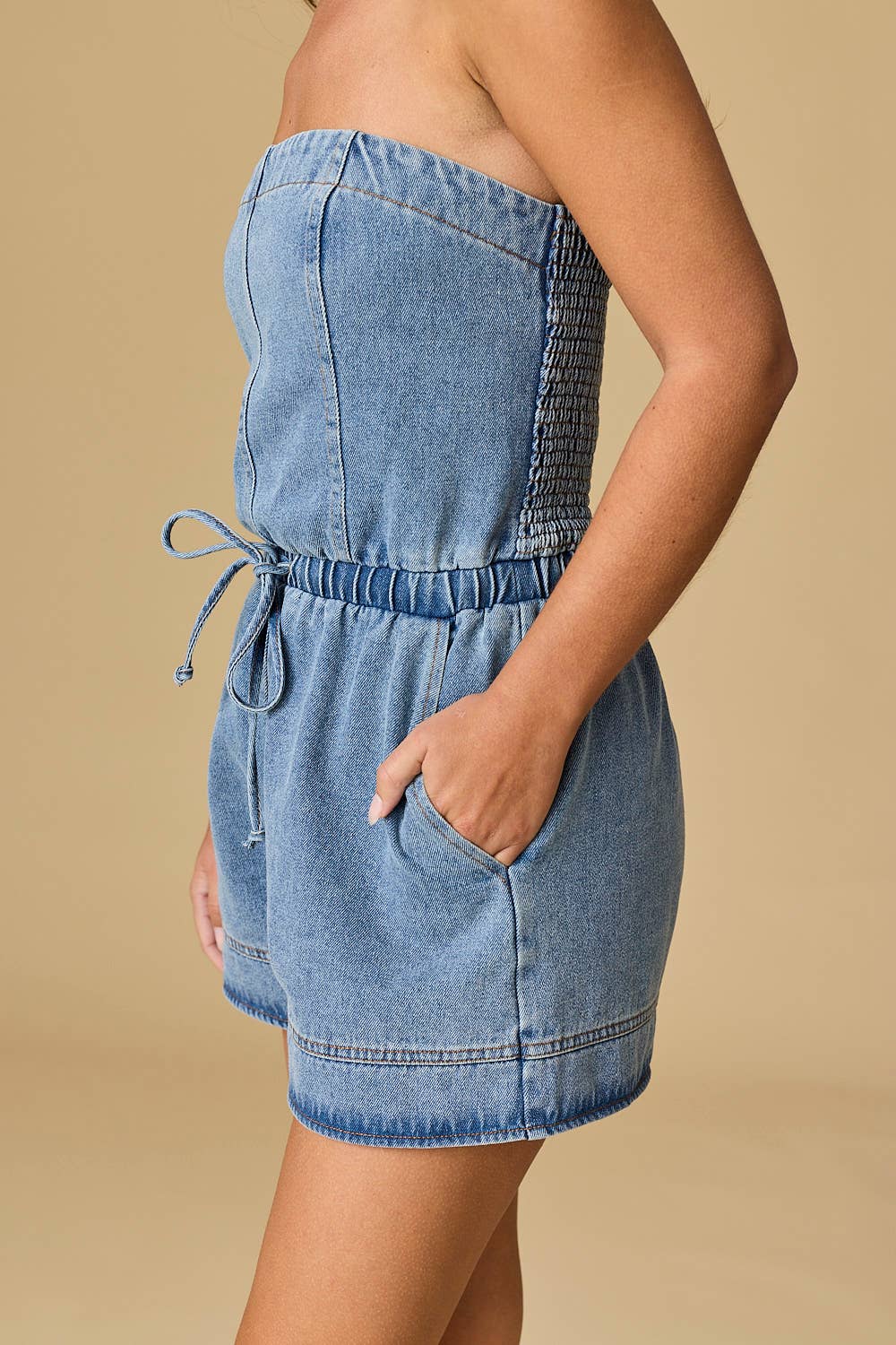 Hailey Tube Jean Romper