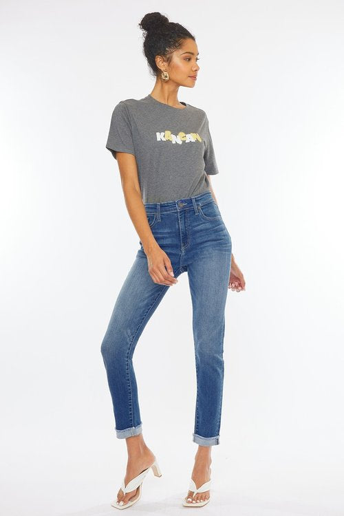 Kan Can High Rise Cigarette Fit Jeans