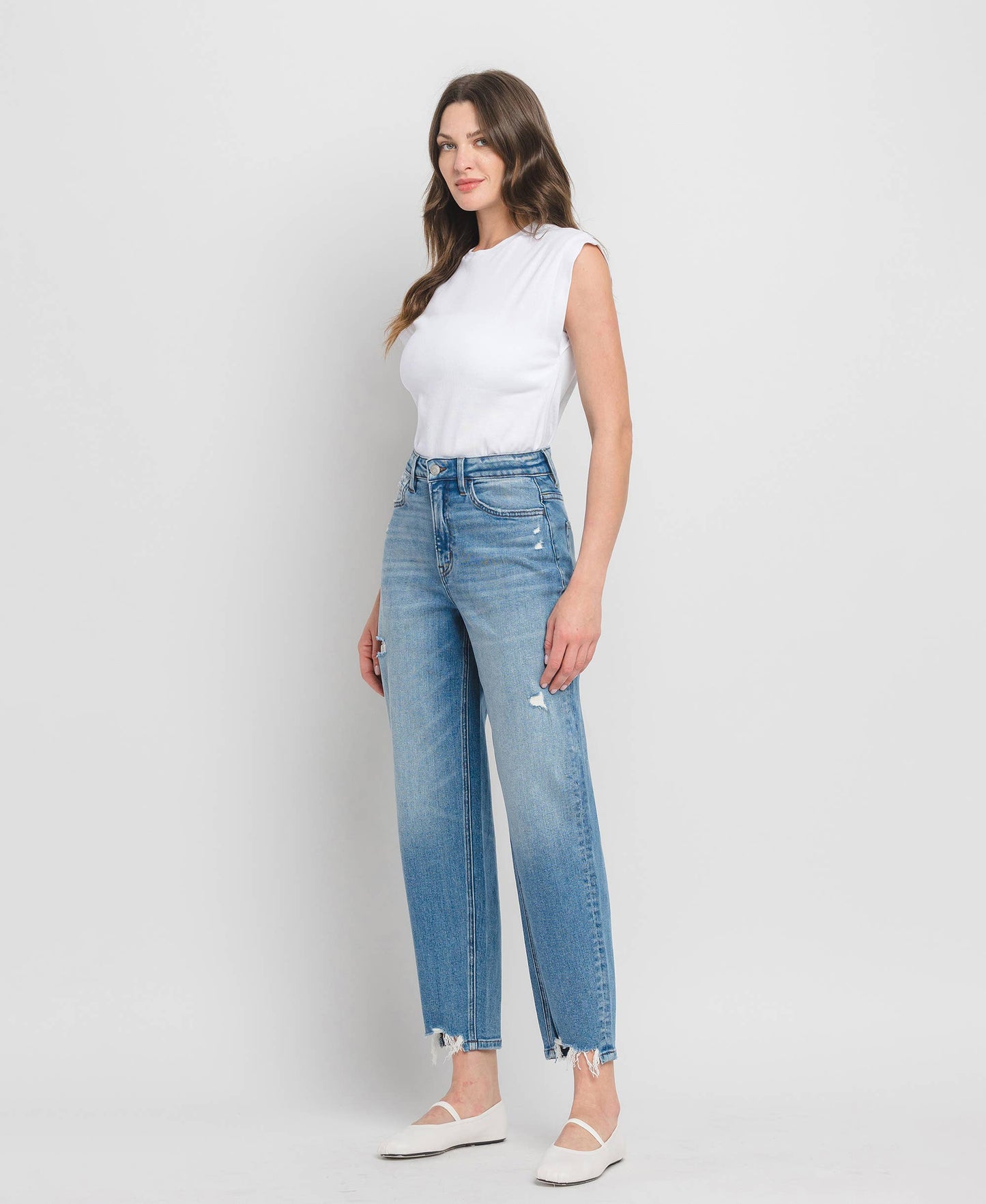 Super High Rise Barrel Fit Jeans