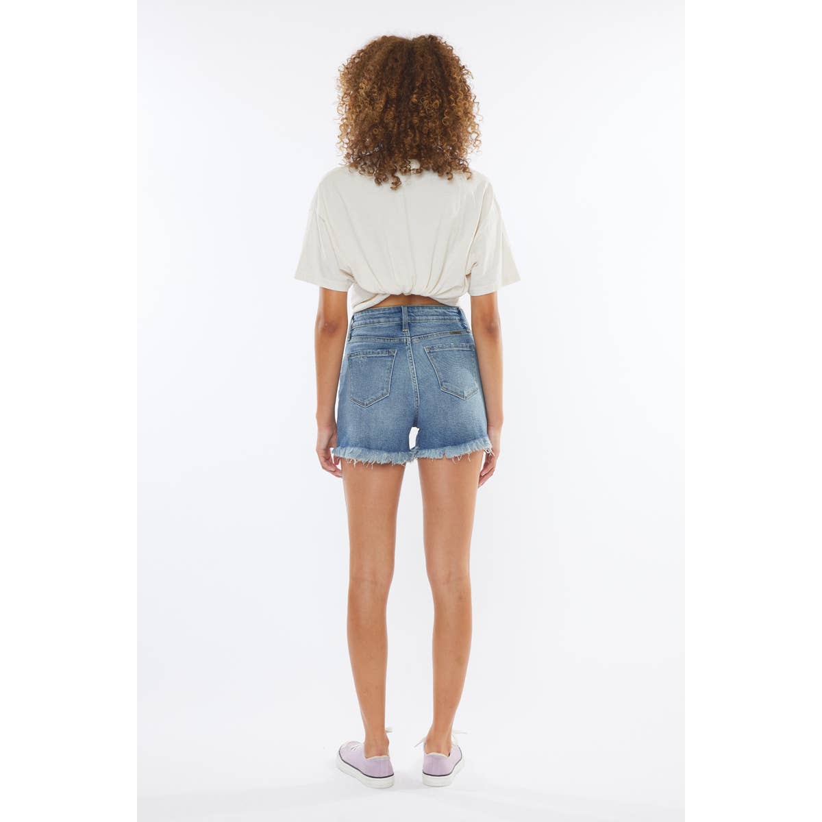 KanCan High Rise Distressed Shorts