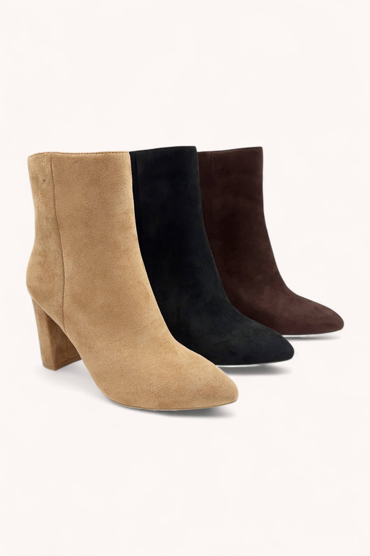 Elegant Suede Pointed Toe Ankle Booties
