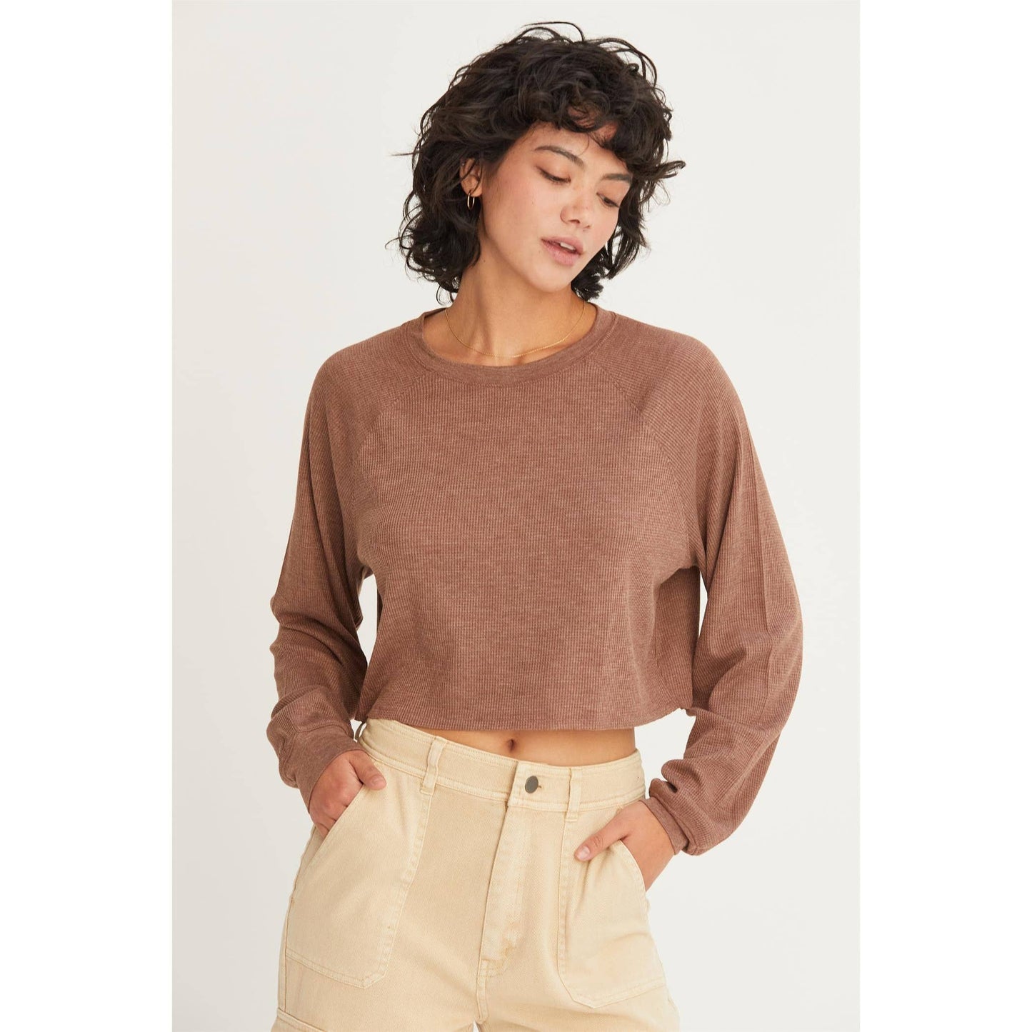 Raglan Sleeve Crop Top