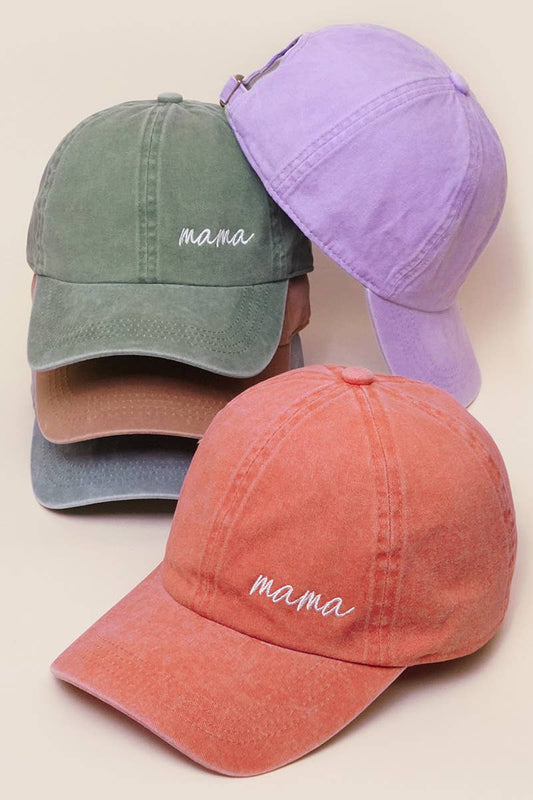 Mama Lettering Embroidery Baseball Cap