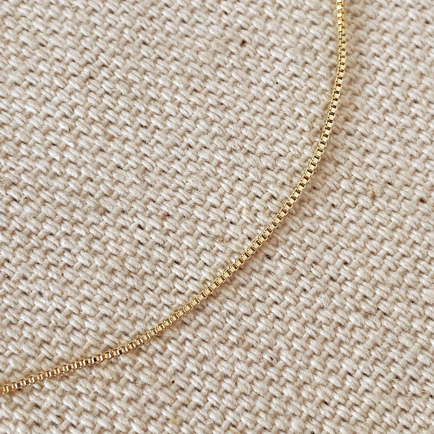 18k Gold Filled 0.5mm Box Chain Anklet