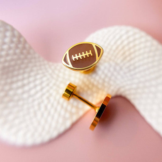 Football Stud Earrings
