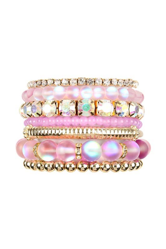 Druzy Charm Bracelet Stack