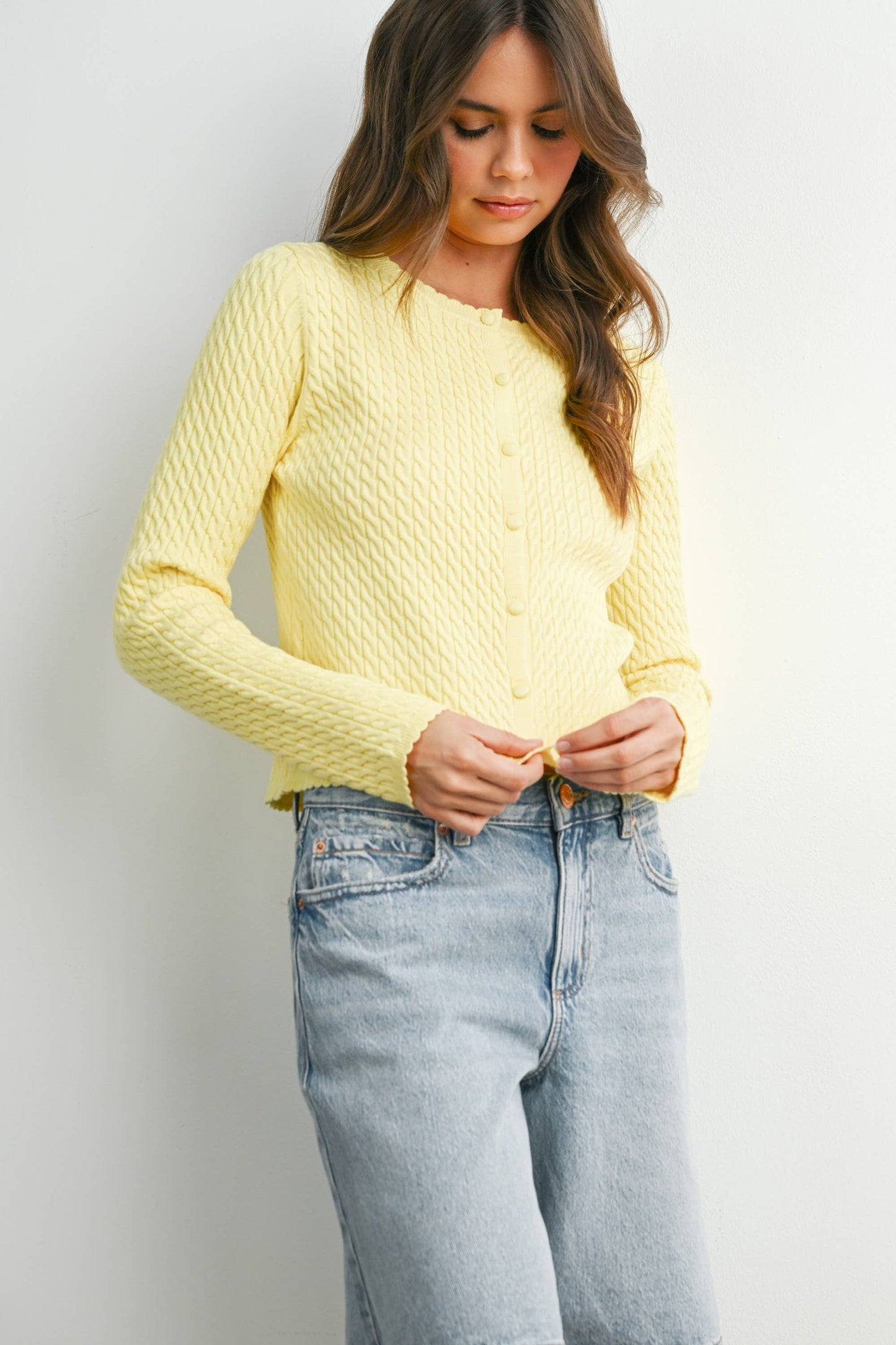 Button-Up Knit Cardigan