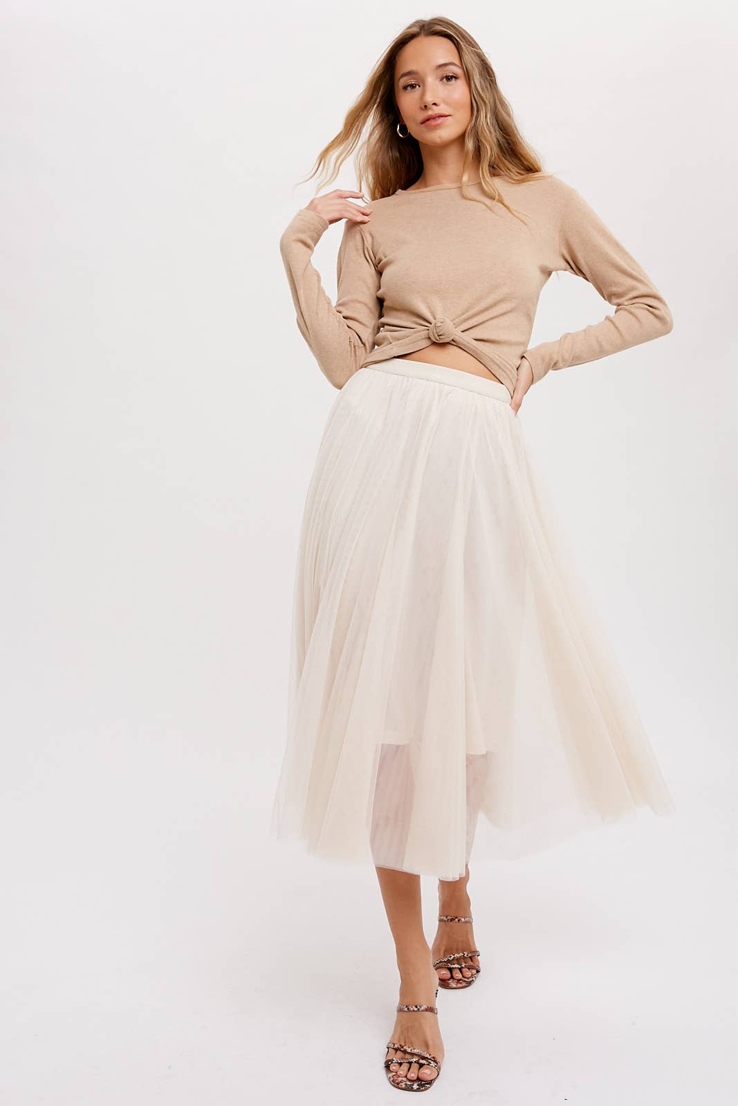Holiday Tulle Midi Skirt