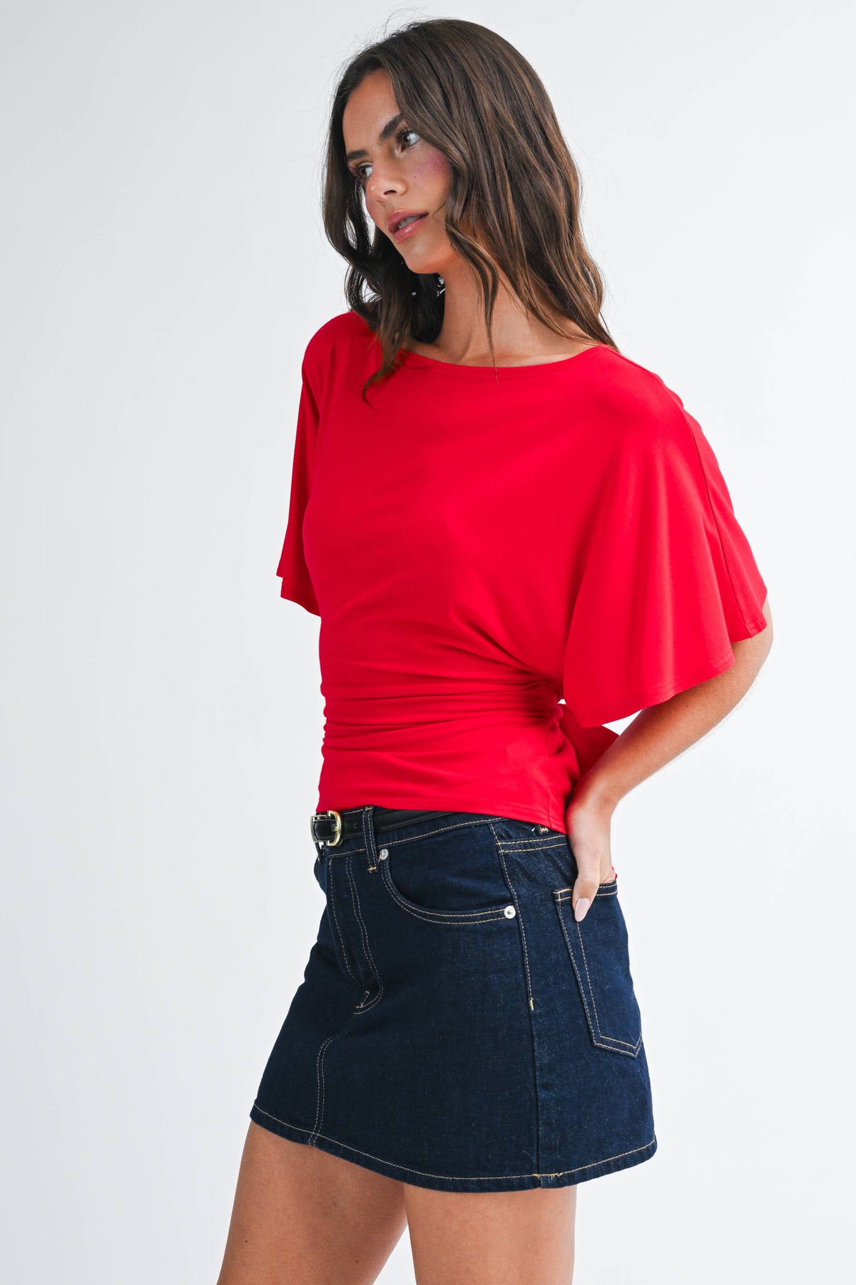 Back Tie Waist Detail Top