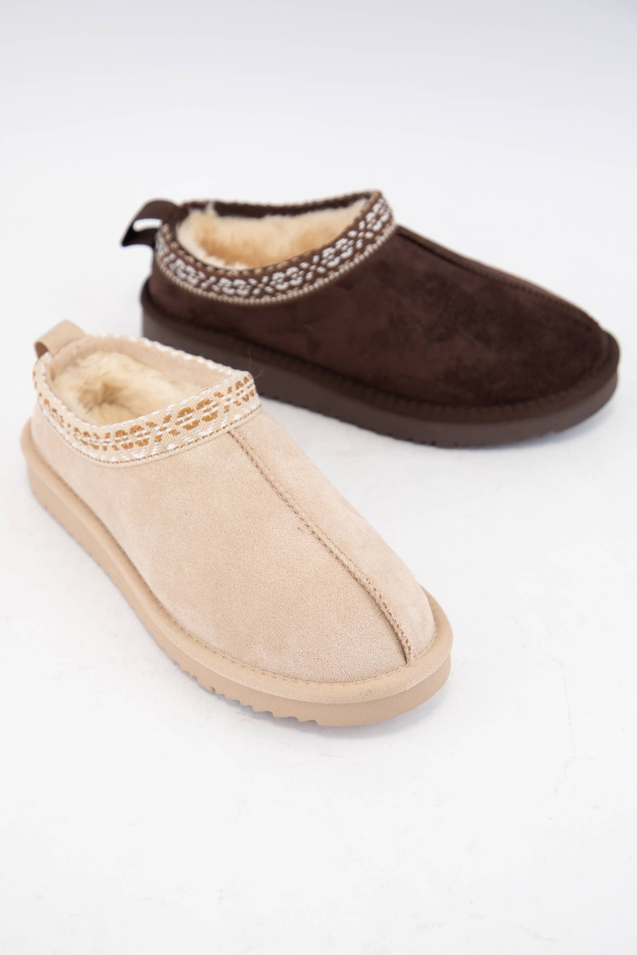 Artisan Sherpa Comfort Booties in Beige
