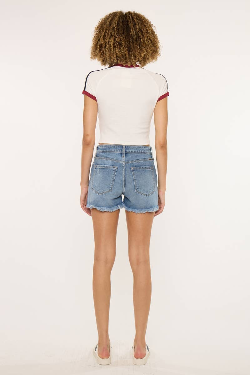 Cosmic High Rise Mom Shorts