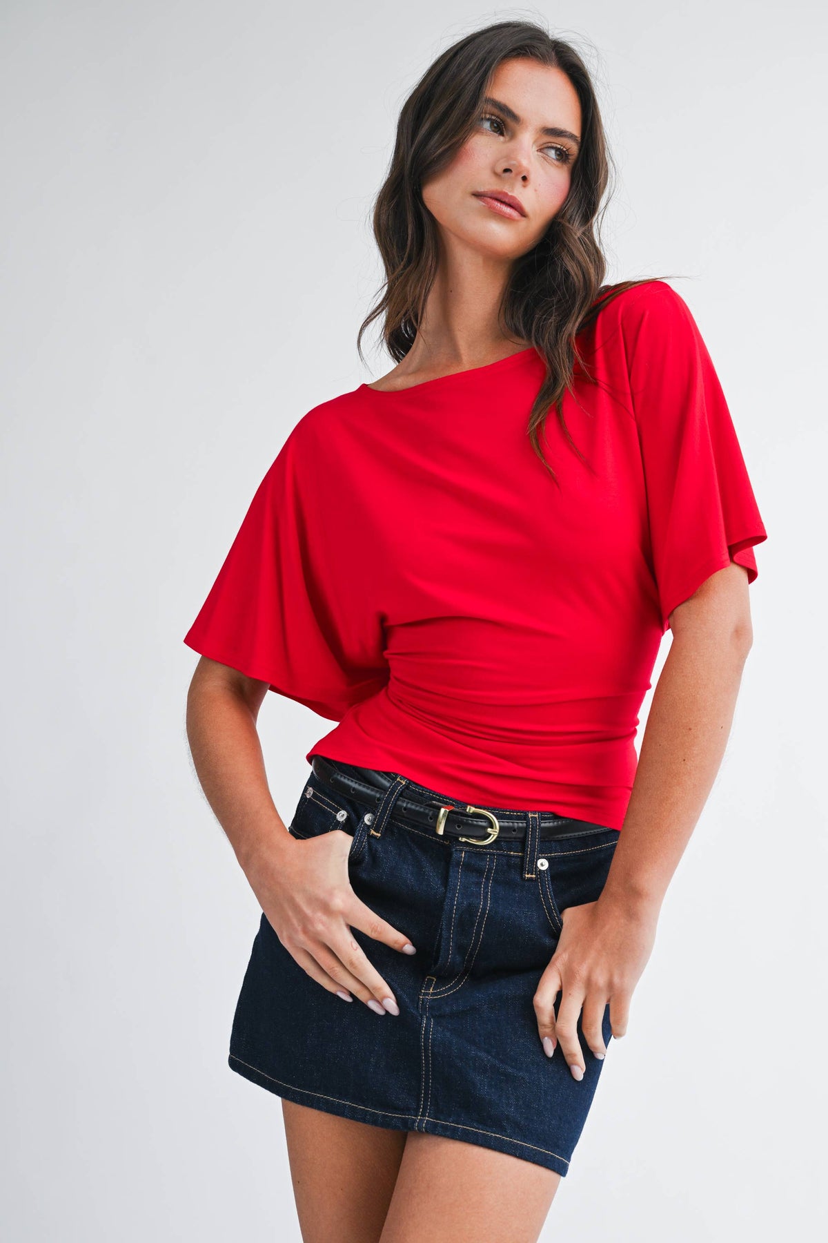Back Tie Waist Detail Top