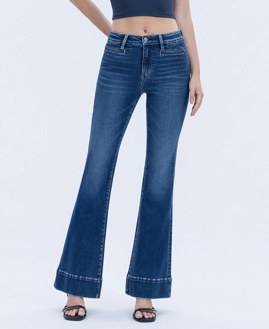 High Rise Trouser Flare Jeans