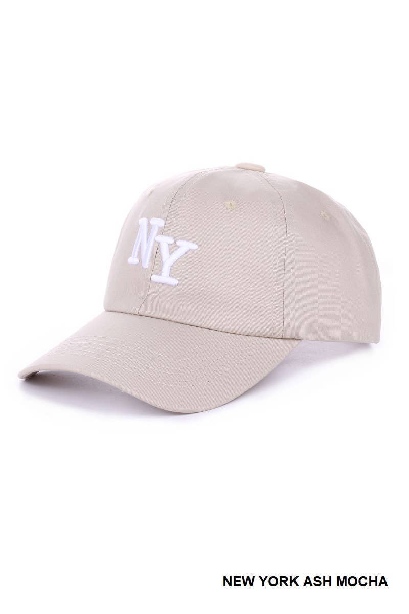 City Logo Embroidered Monogram Baseball Cap Hat