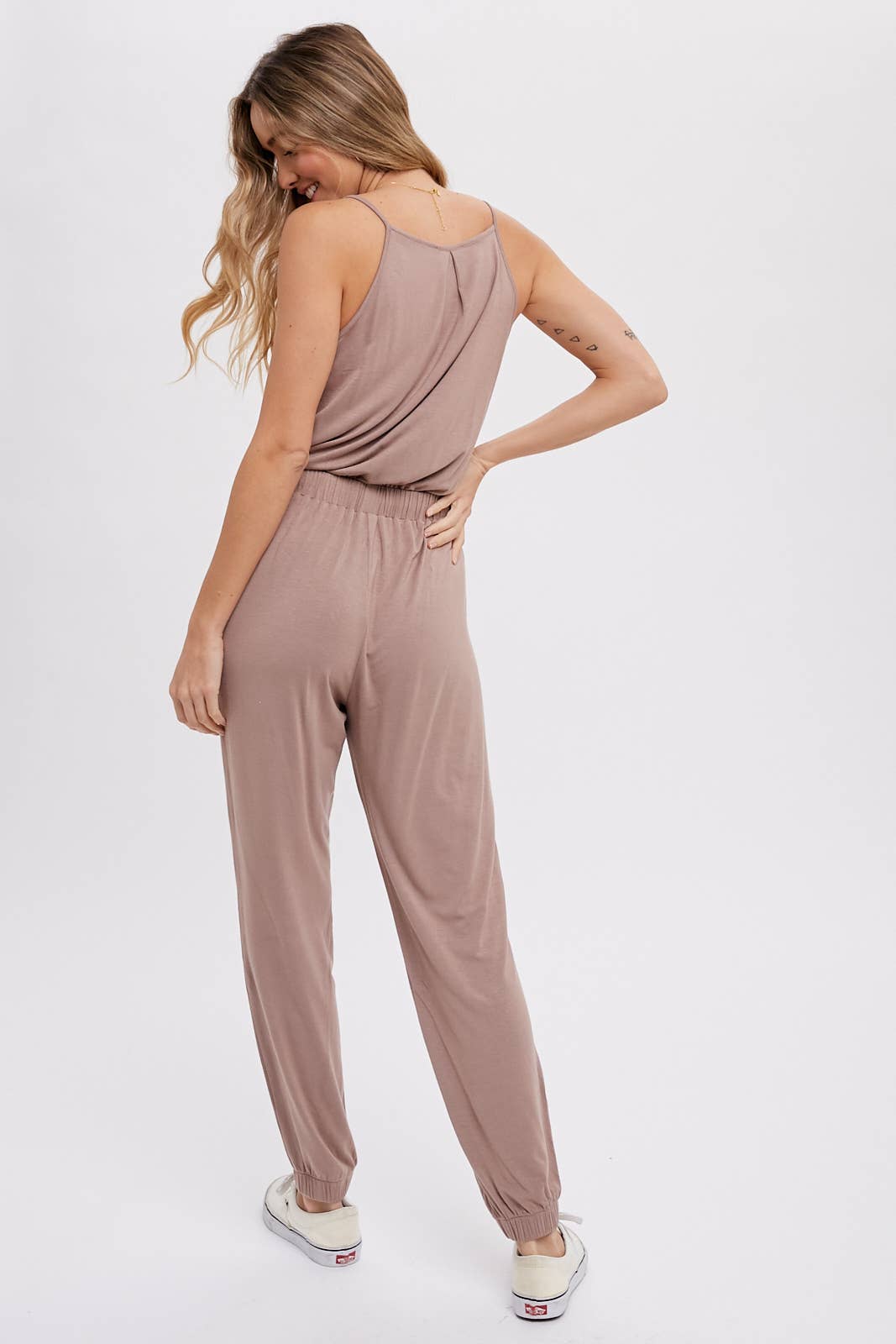 Surplice Casual Jersey Jumpsuit