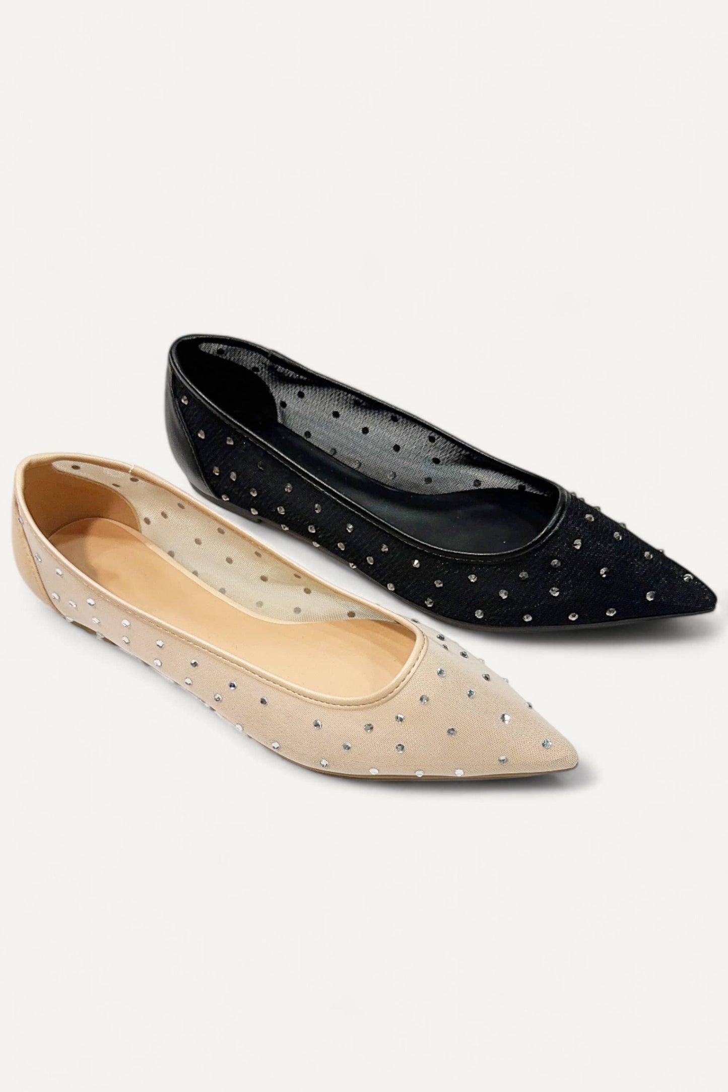 Rhinestone Mesh Flats
