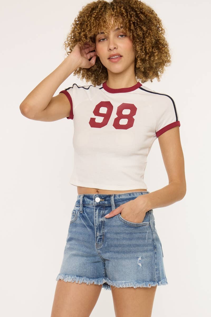 Cosmic High Rise Mom Shorts