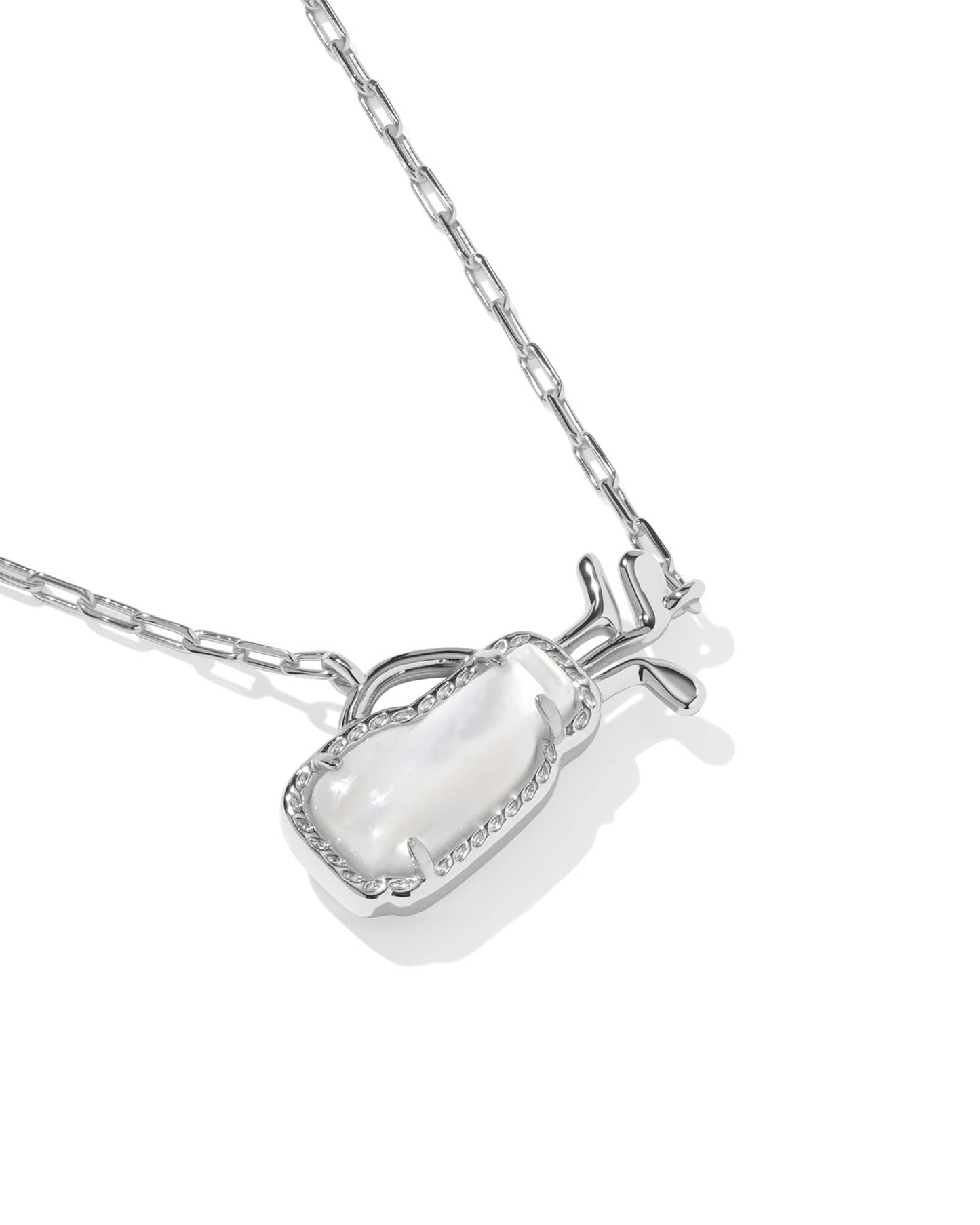 Golf Silver Short Pendant Necklace