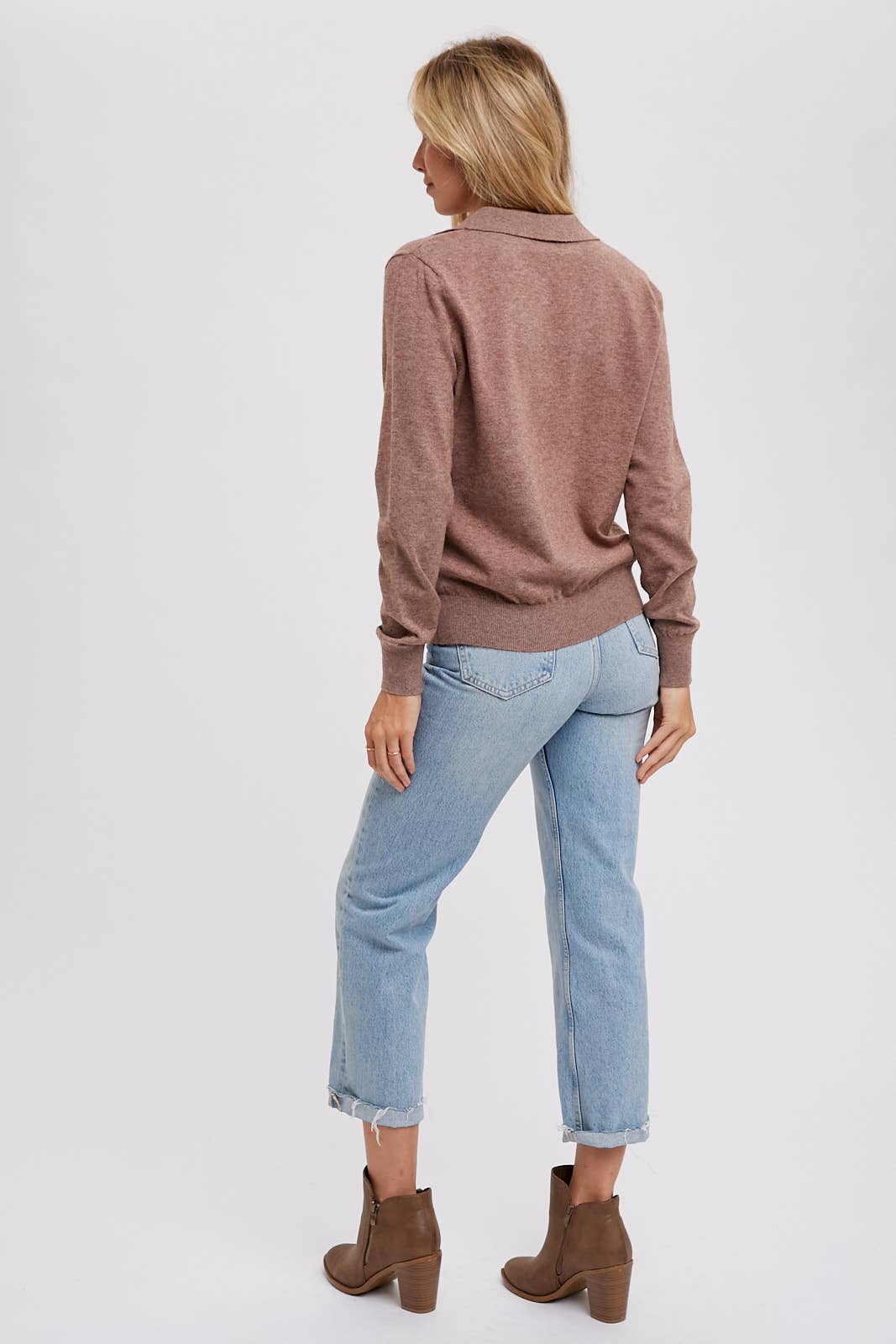 Notched Collar Essential Pullover