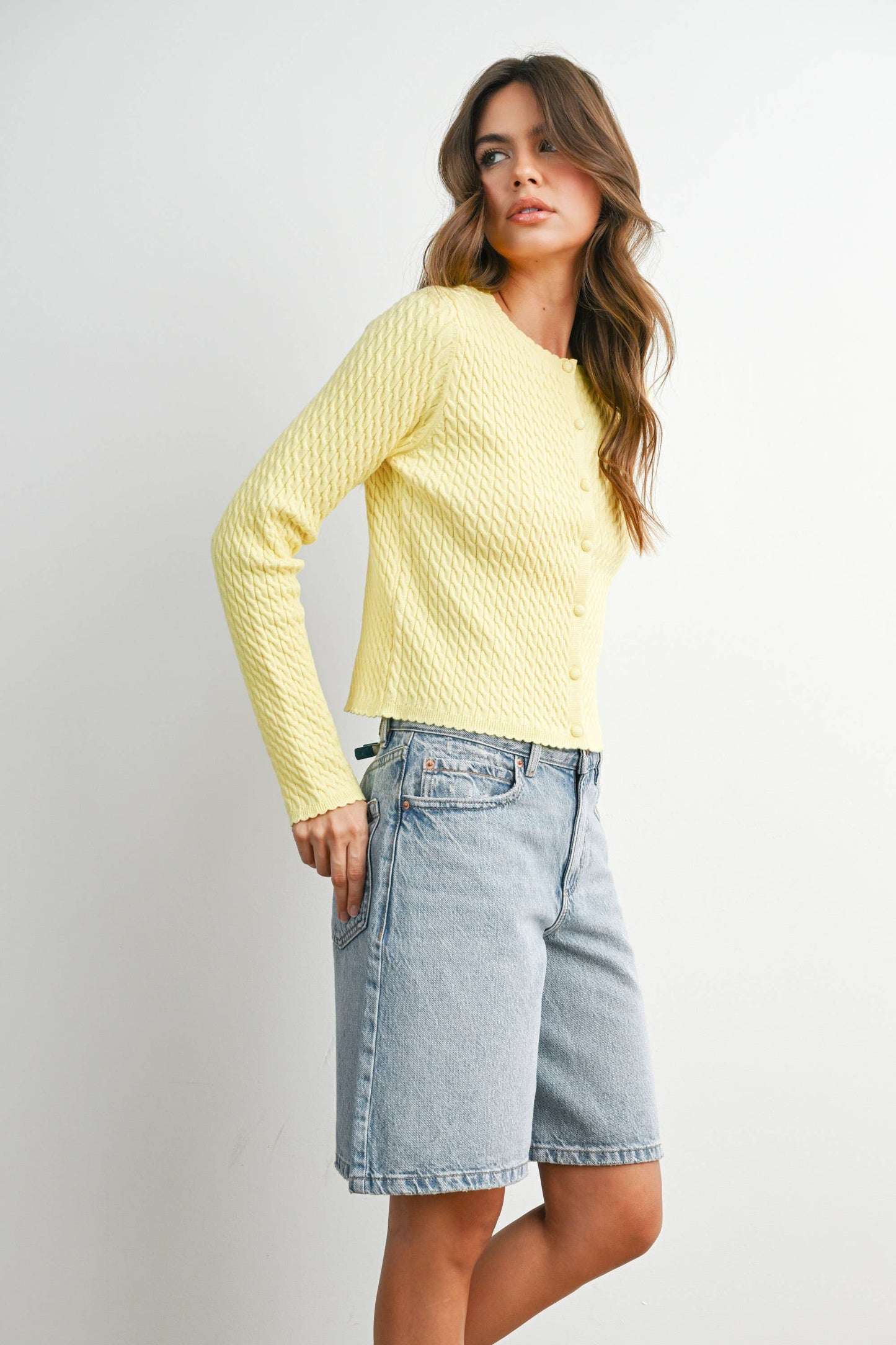 Button-Up Knit Cardigan