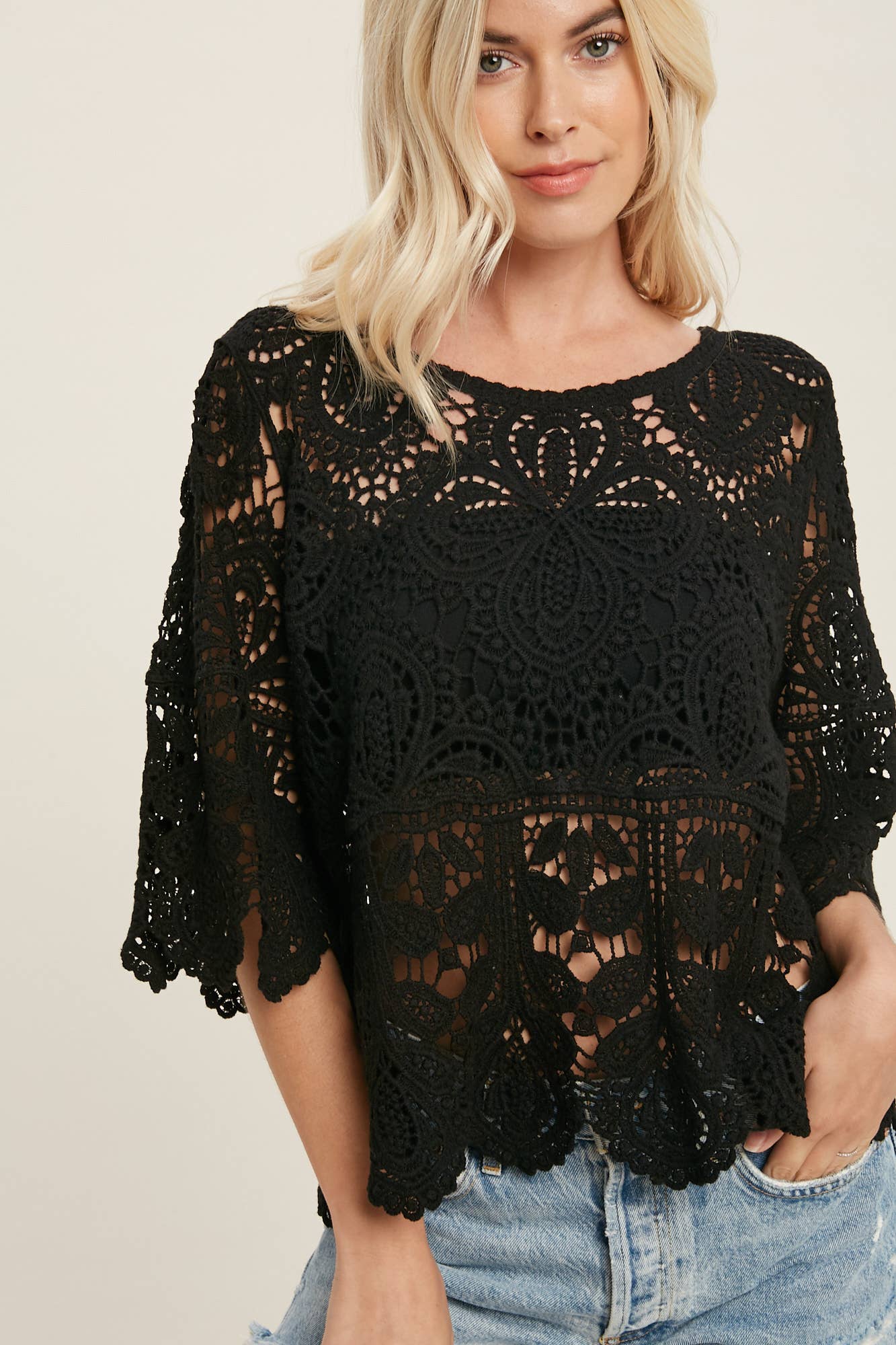 CROCHET LACE TOP