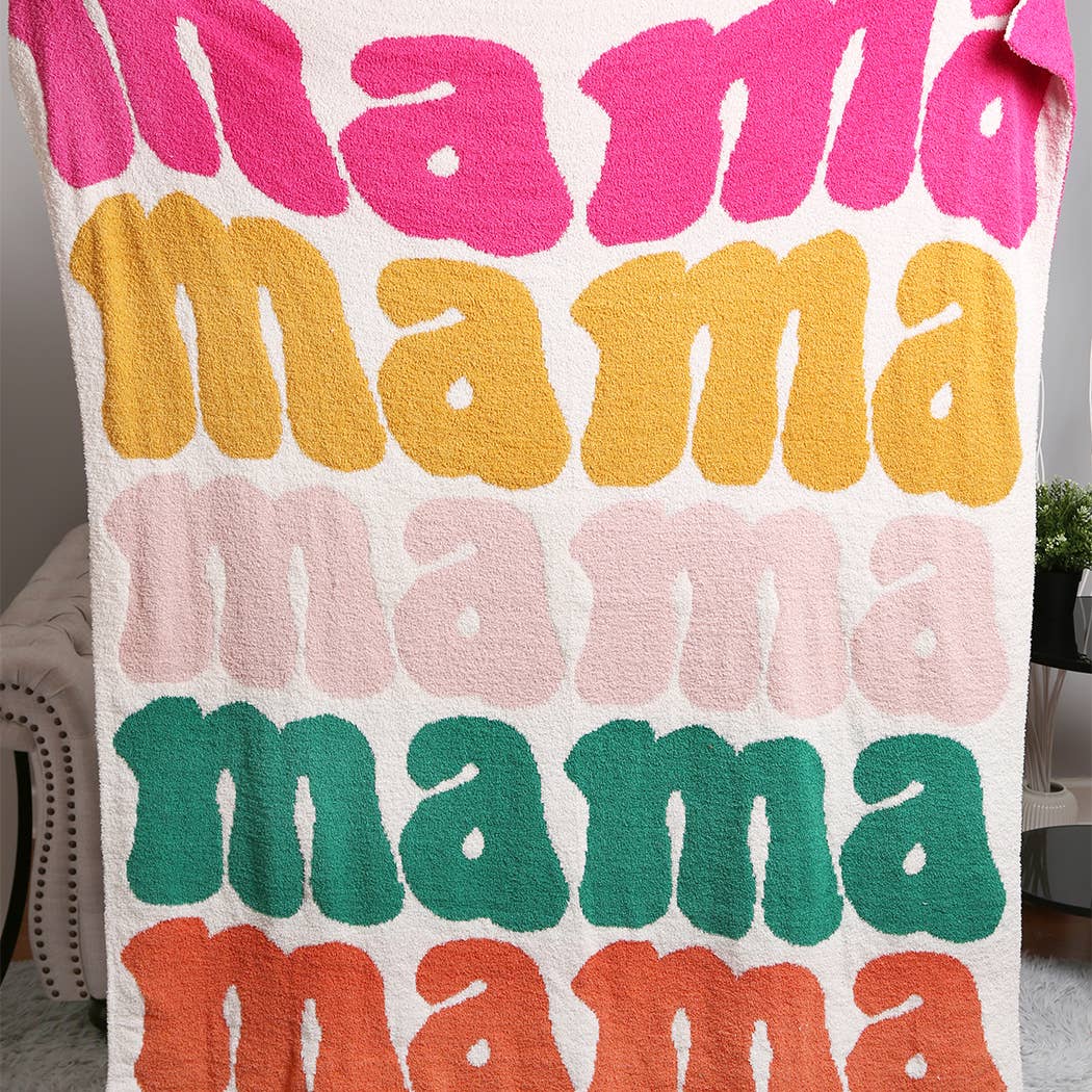 Mama Colorful - Soft Cozy Throw Blanket
