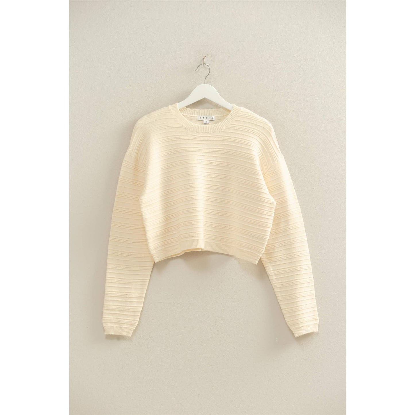 Essential Textured Crew Neck Sweater