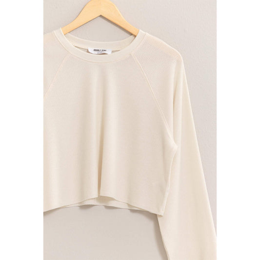 Raglan Sleeve Crop Top