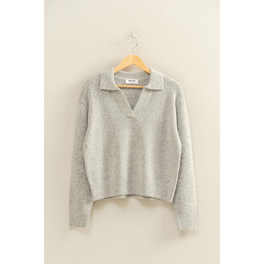 Collared V Neck Sweater