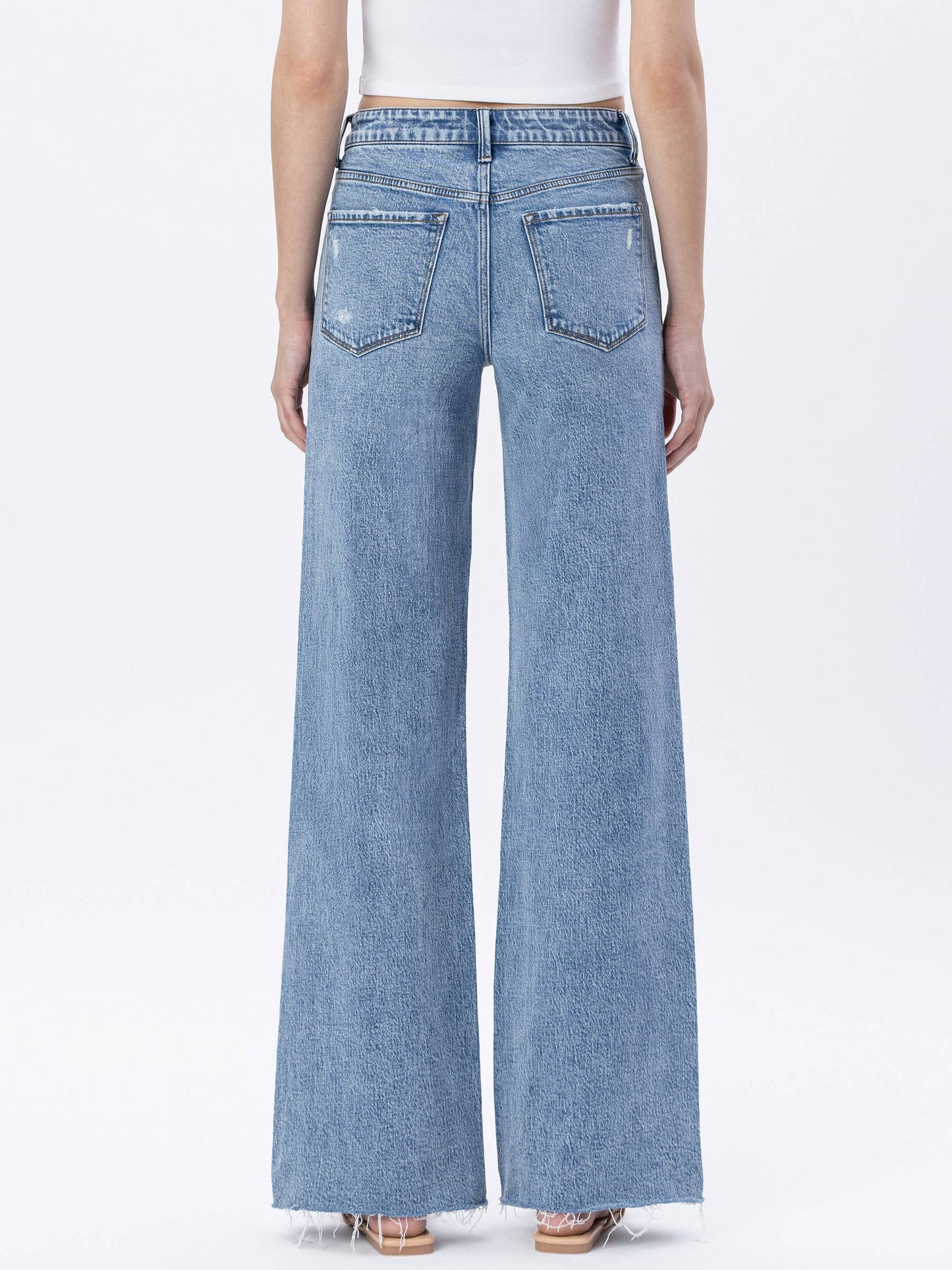 High Rise Comfort Stretch Wide Leg Jeans