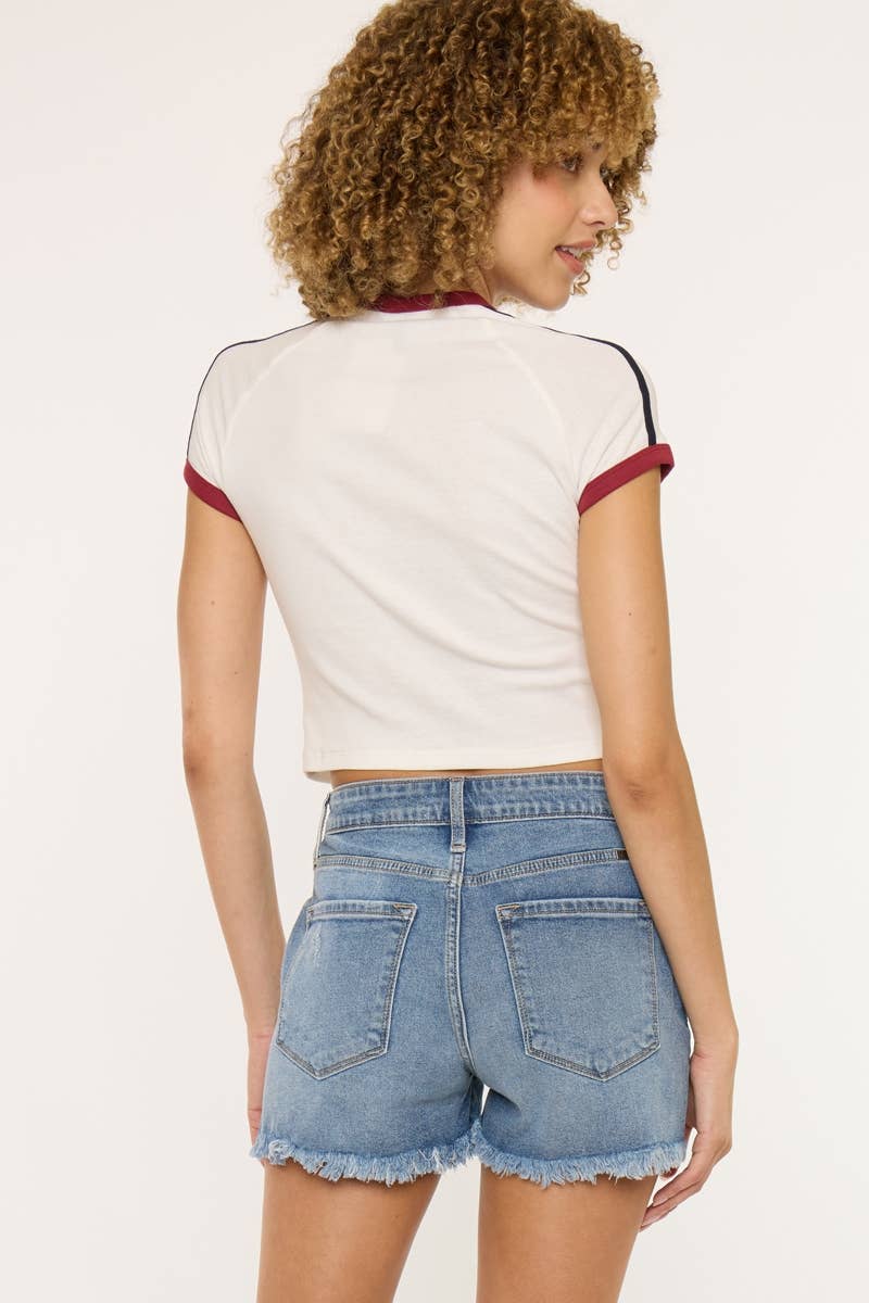 Cosmic High Rise Mom Shorts