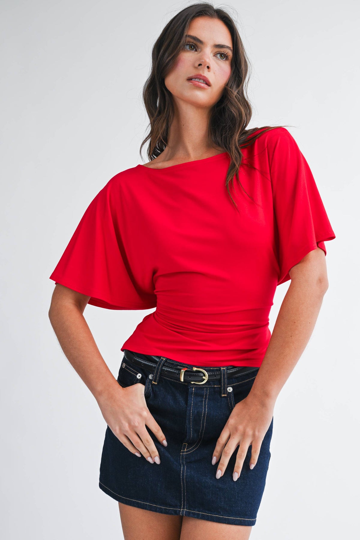 Back Tie Waist Detail Top