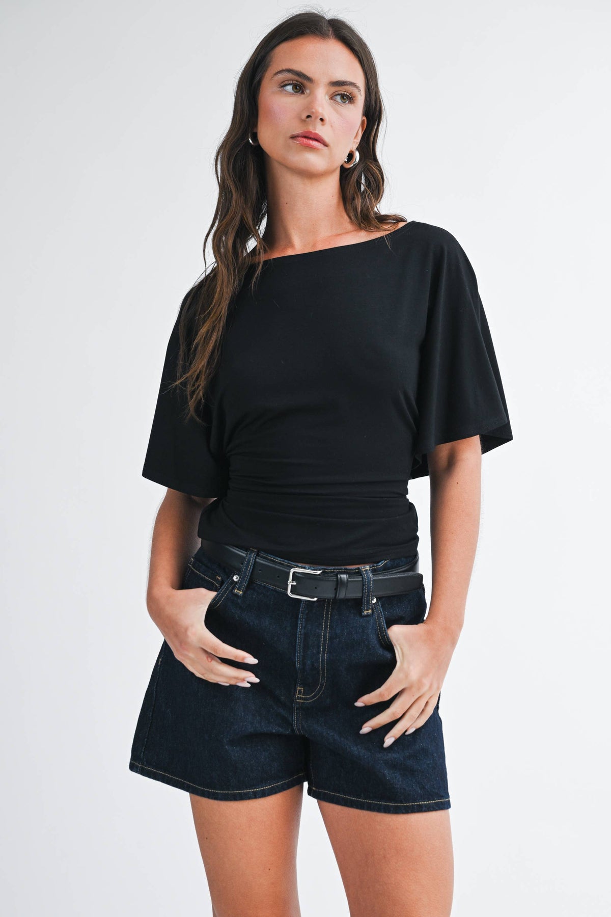 Back Tie Waist Detail Top