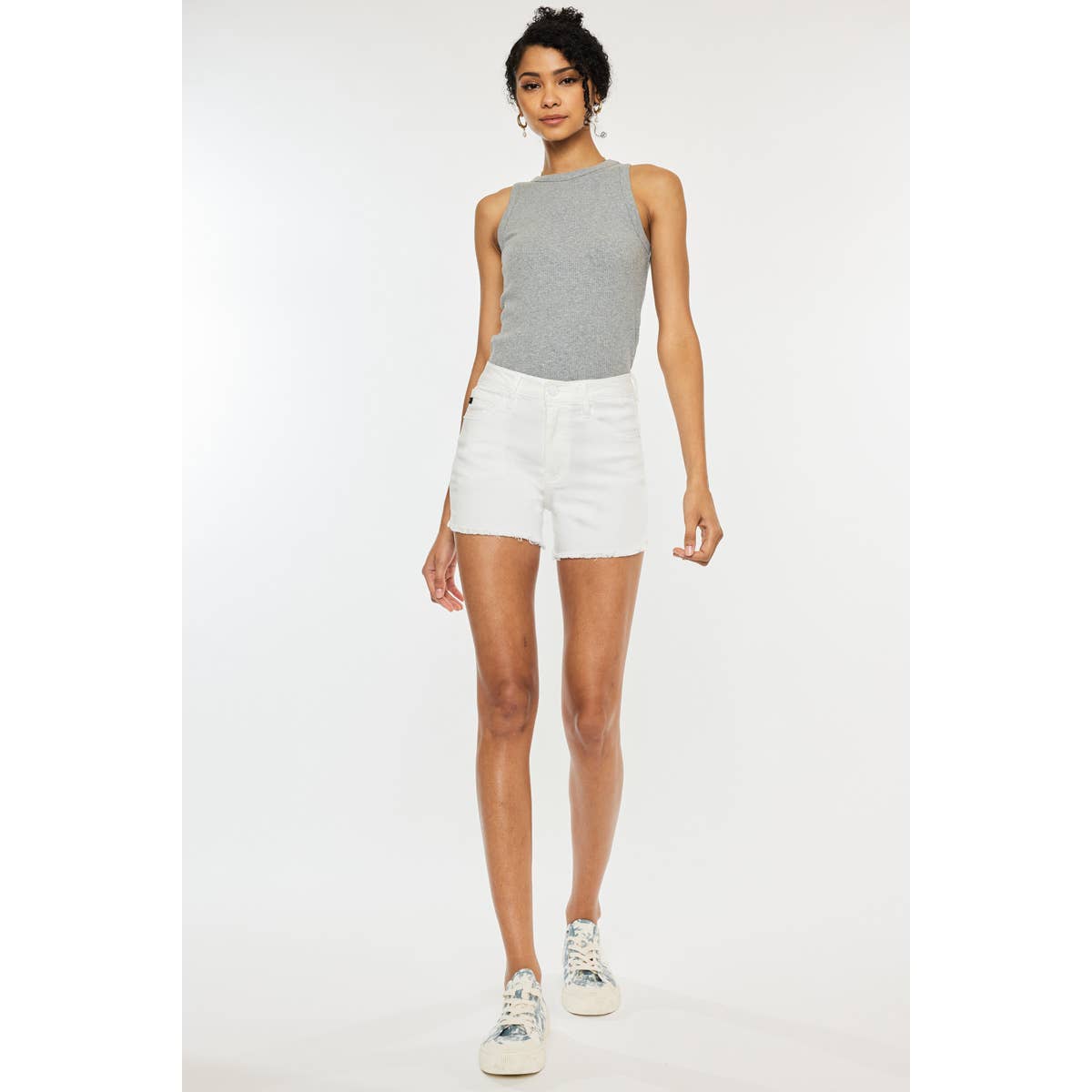 KanCan White High Rise Shorts