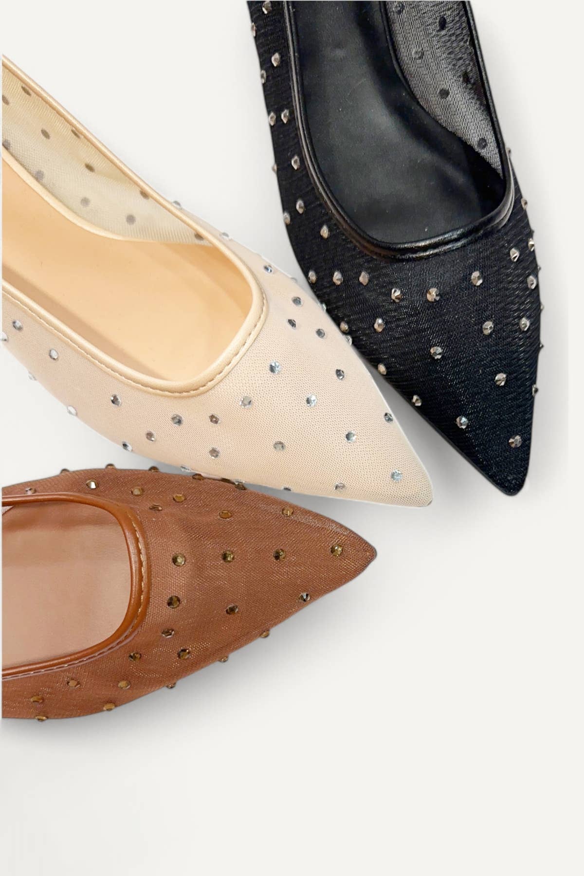 Rhinestone Mesh Flats