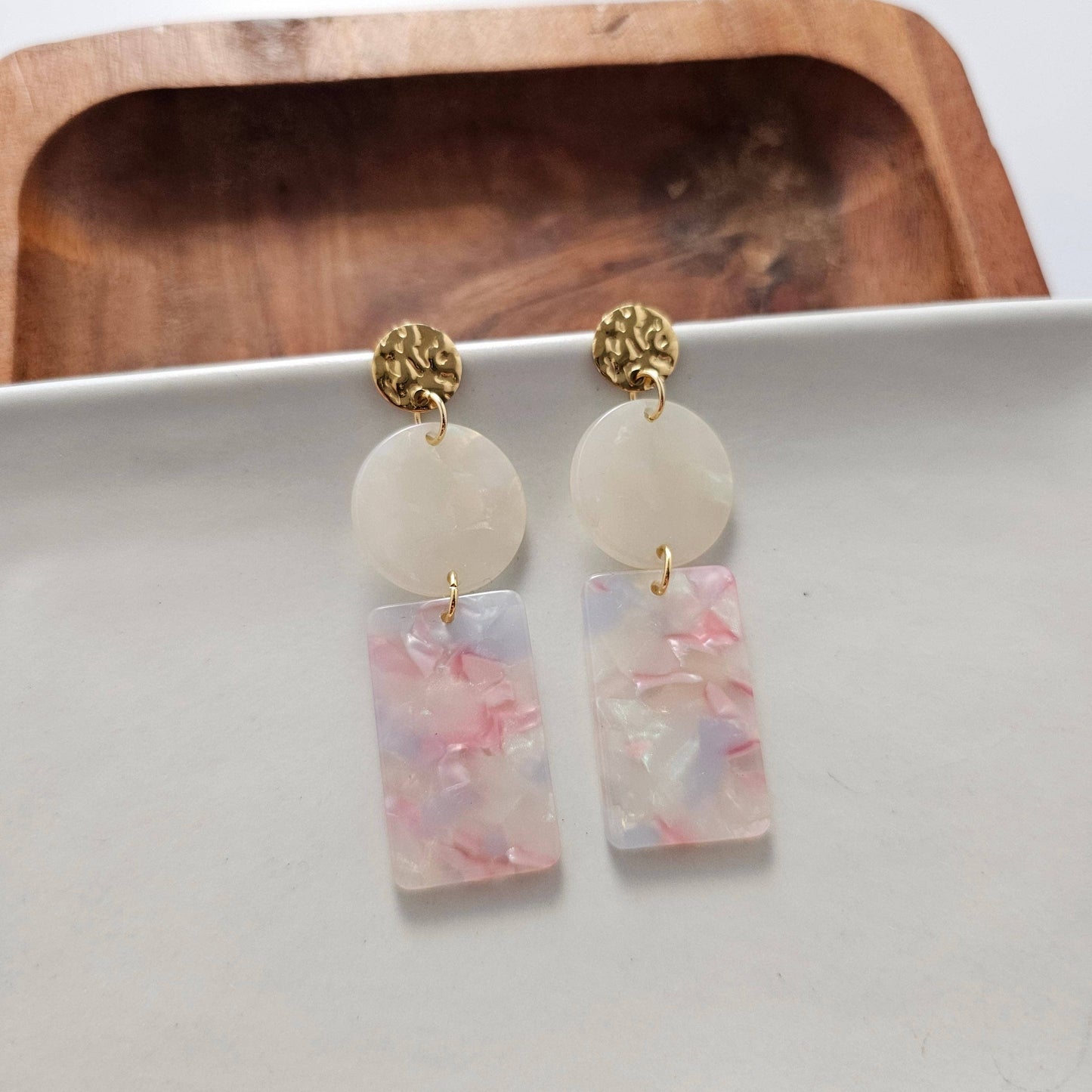 Whimsical Earrings - Iridescent Pastel