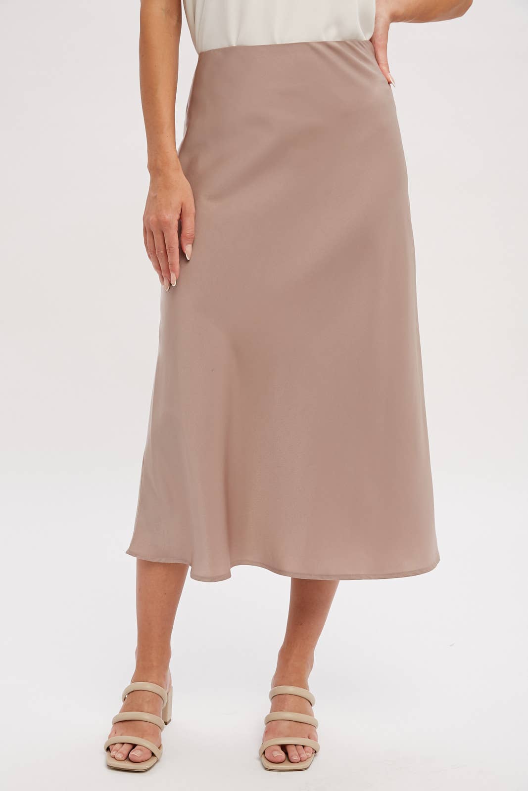 Satin Midi Skirt