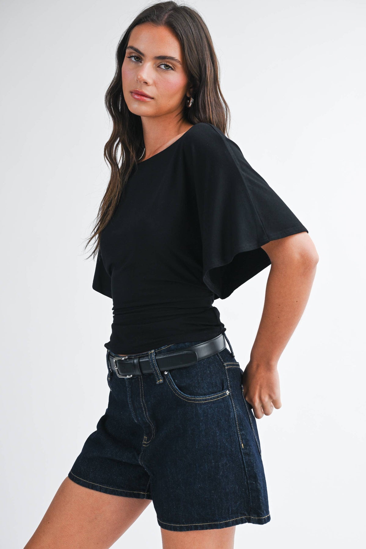Back Tie Waist Detail Top