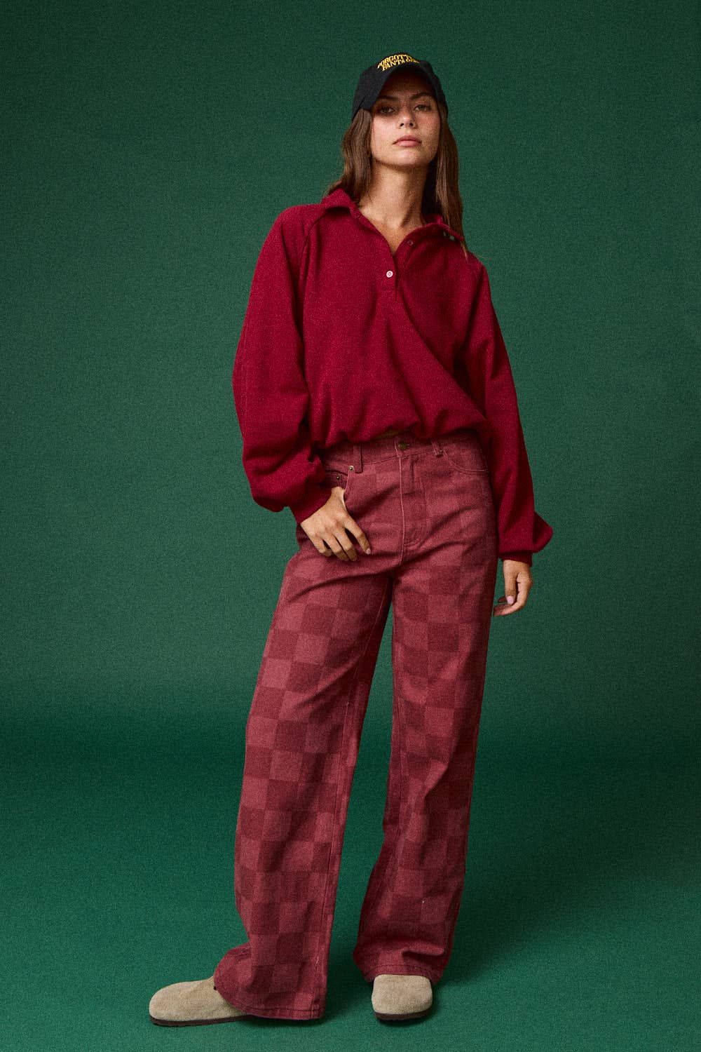 Oversized Long-Sleeve Polo