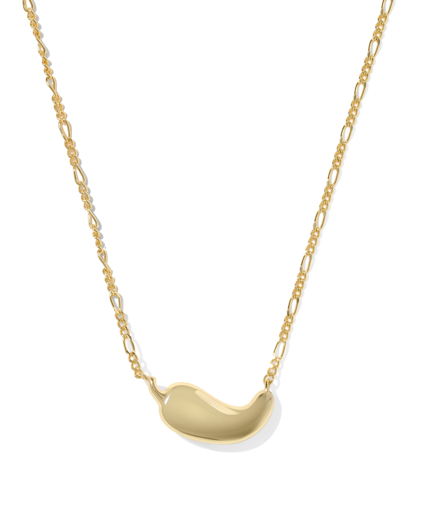 Chili Pepper Short Pendant Necklace Gold Red Vermillion Magnesite