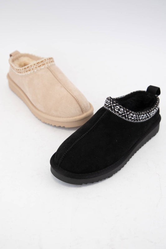 Artisan Sherpa Comfort Booties in Beige