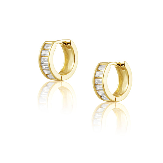 Peyton Cz Huggies | Gold