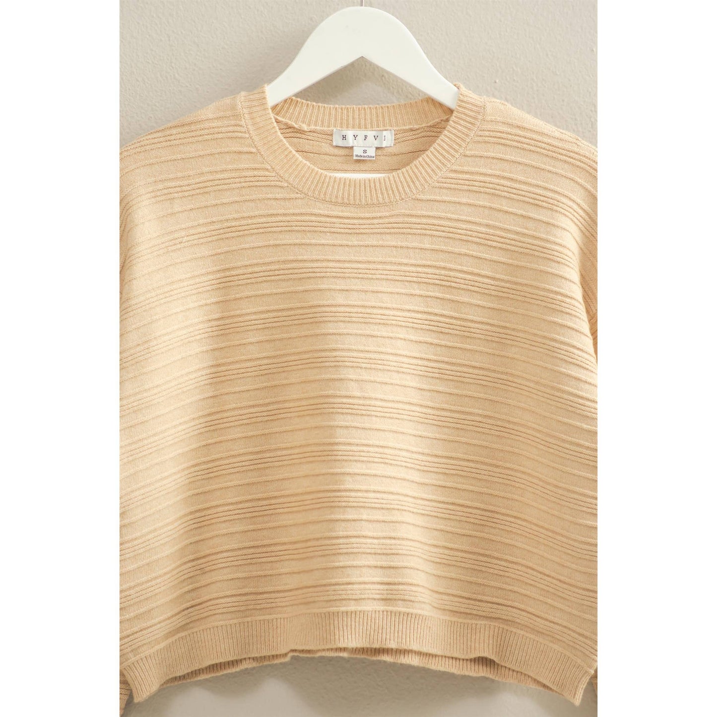 Essential Textured Crew Neck Sweater