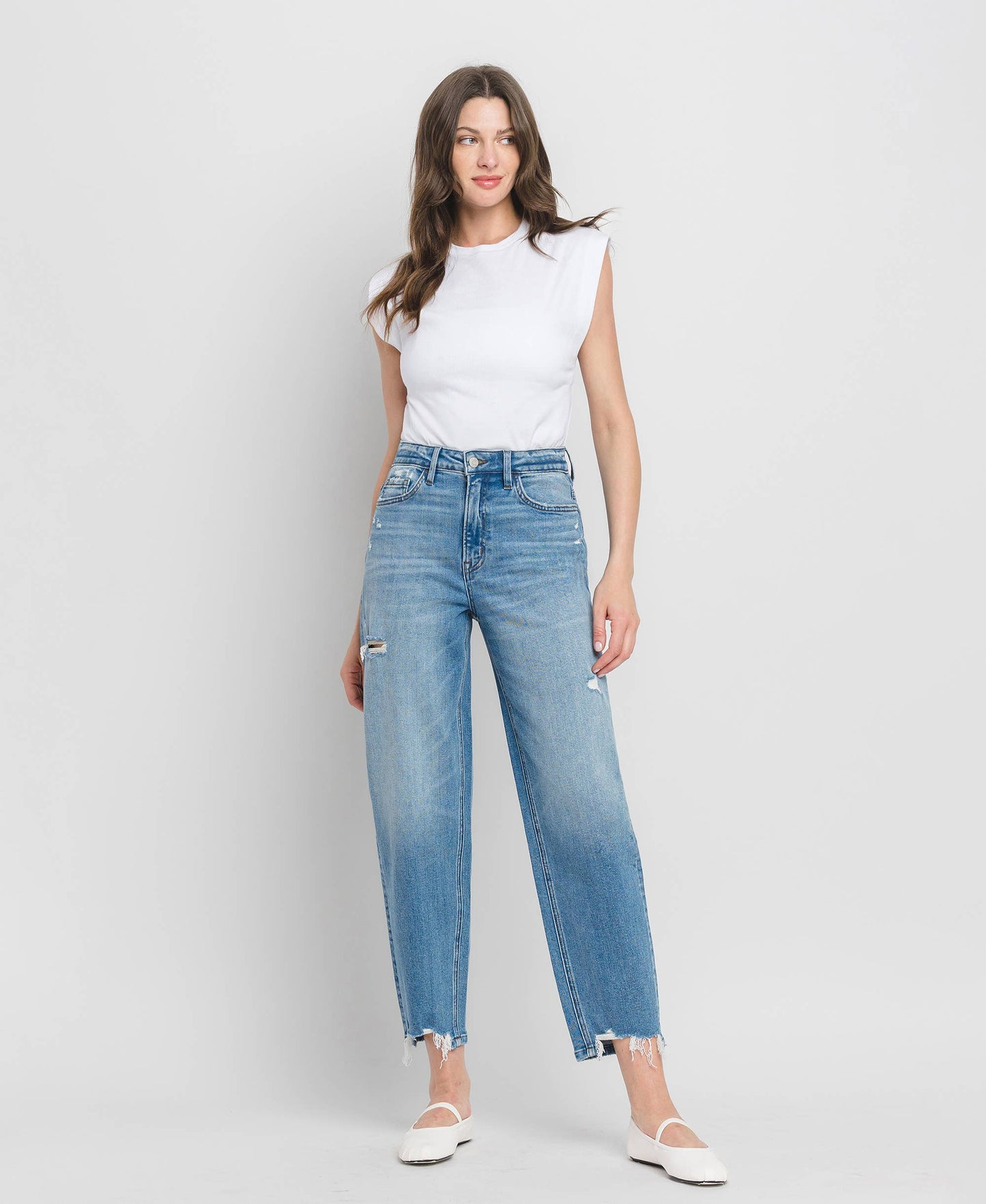 Super High Rise Barrel Fit Jeans