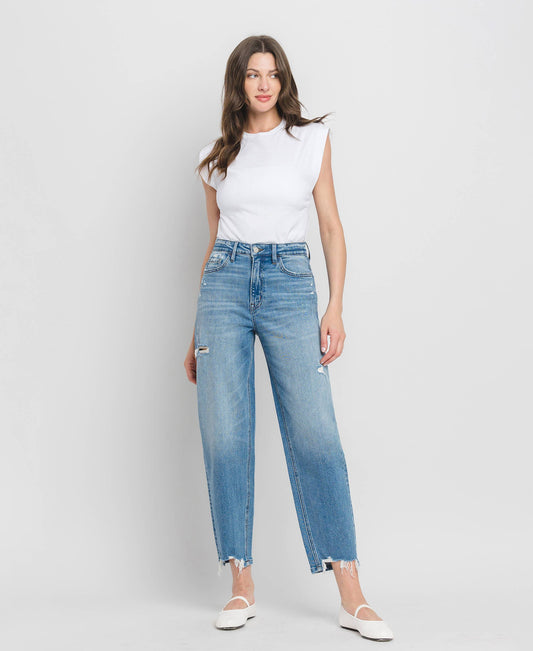 Super High Rise Barrel Fit Jeans